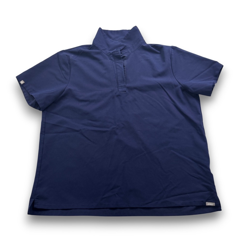 FIGS Technical Collection Navy Blue Short Sleeve Scrub Top XXL W21SW1053 Womens